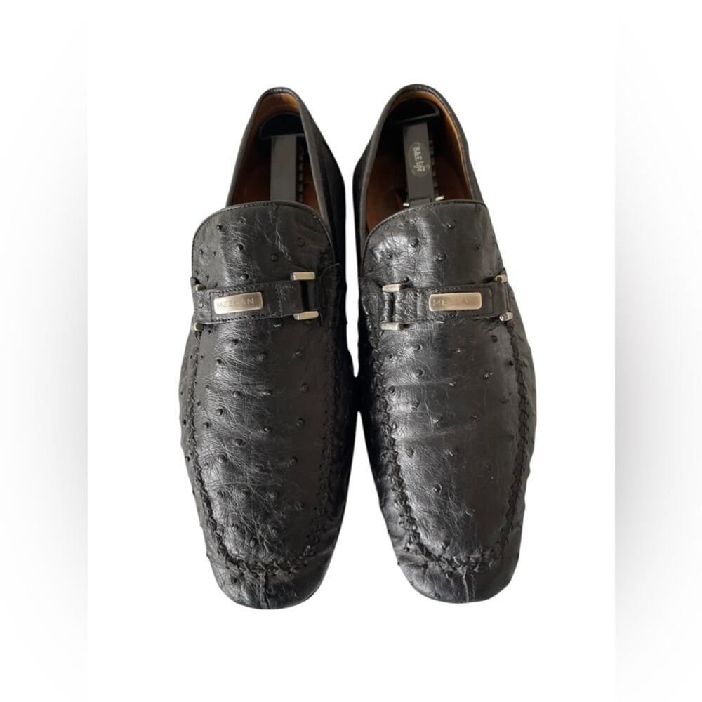 MEZLAN Genuine Black Ostrich Men Loafer Dress Shoe's Sz 9 M